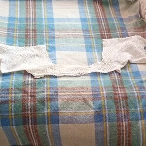White Lace Trim Crochet Yoke Vintage